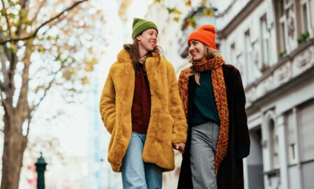 Stock image of lesbian couple