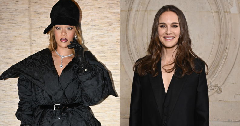 Natalie Portman fangirling sur Rihanna au défilé Haute Couture de Dior à Paris est tellement racontable Natalie Portman était une fangirl totale lorsqu'elle a rencontré Rihanna. (Stéphane Cardinale - Corbis/Getty)