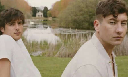 Jacob Elordi and Barry Keoghan in Saltburn.