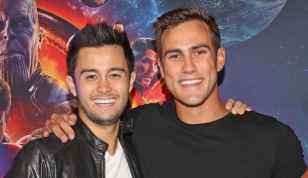 Matt Wilson and Takaya Honda attend the Avengers: Infinity War Special Event Screening on April 24, 2018 in Melbourne, Australia.