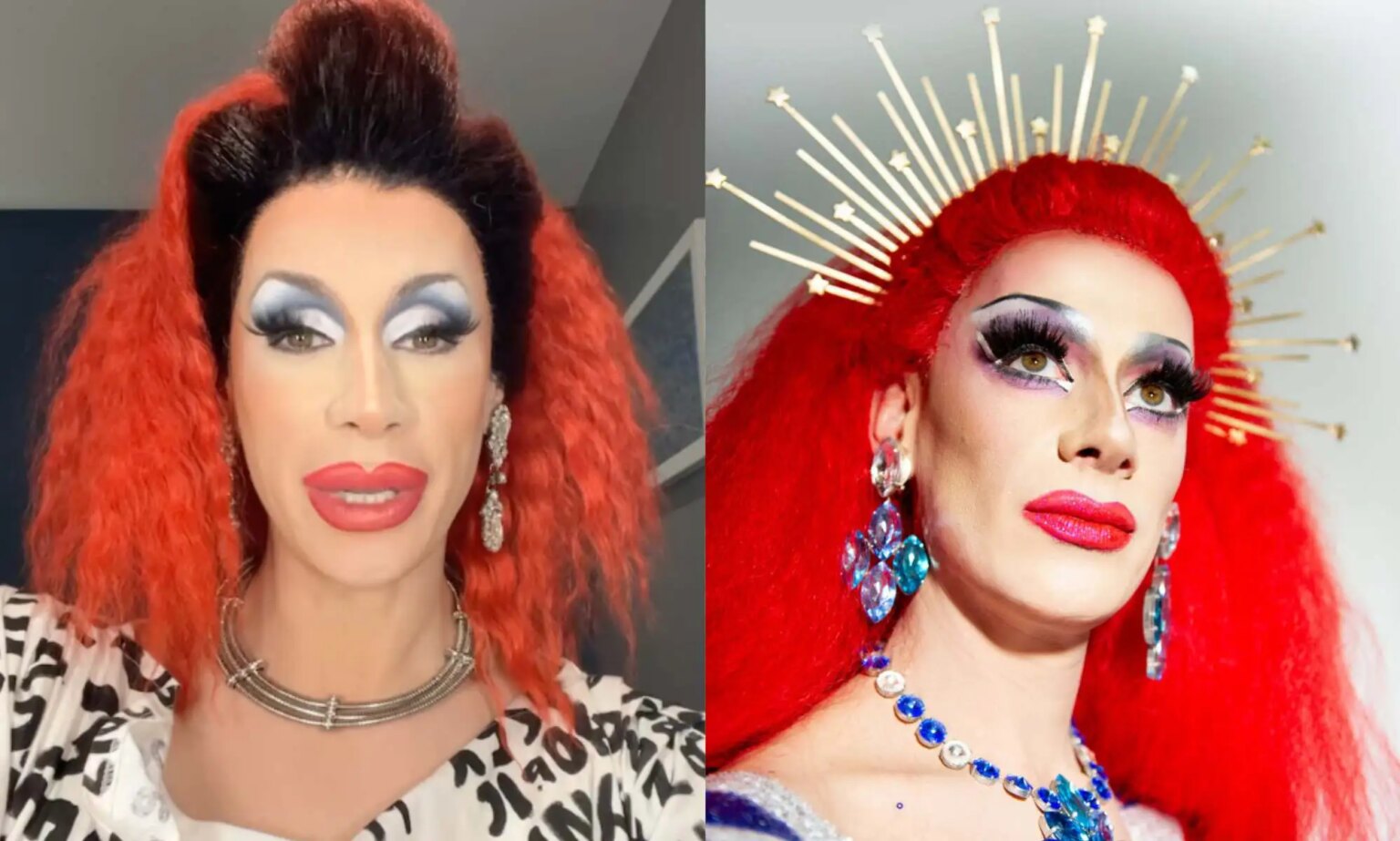 Divina de Campo porte une tenue de protestation au Parlement dans une incroyable déclaration LGBTQ+ Divina de Campo in her parliament protest dress, and at Pride 2019