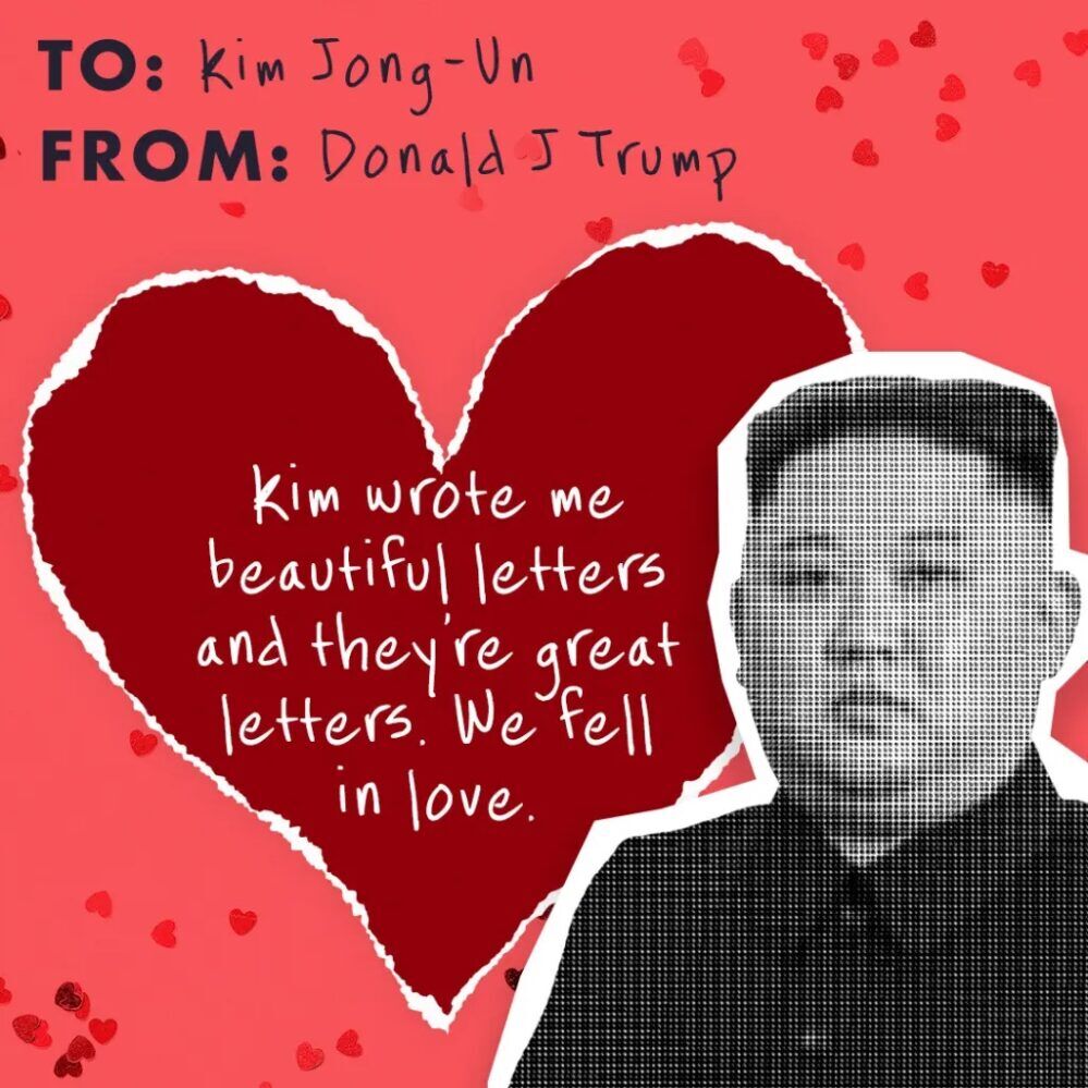 Cartes de Saint-Valentin de Nikki Haley, de l'ancien président Donald Trump aux dirigeants dictatoriaux du monde.