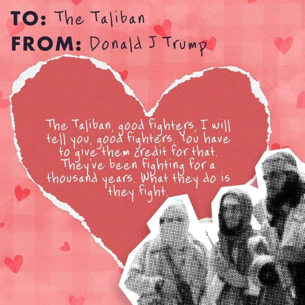 Cartes de Saint-Valentin de Nikki Haley, de l'ancien président Donald Trump aux dirigeants dictatoriaux du monde.