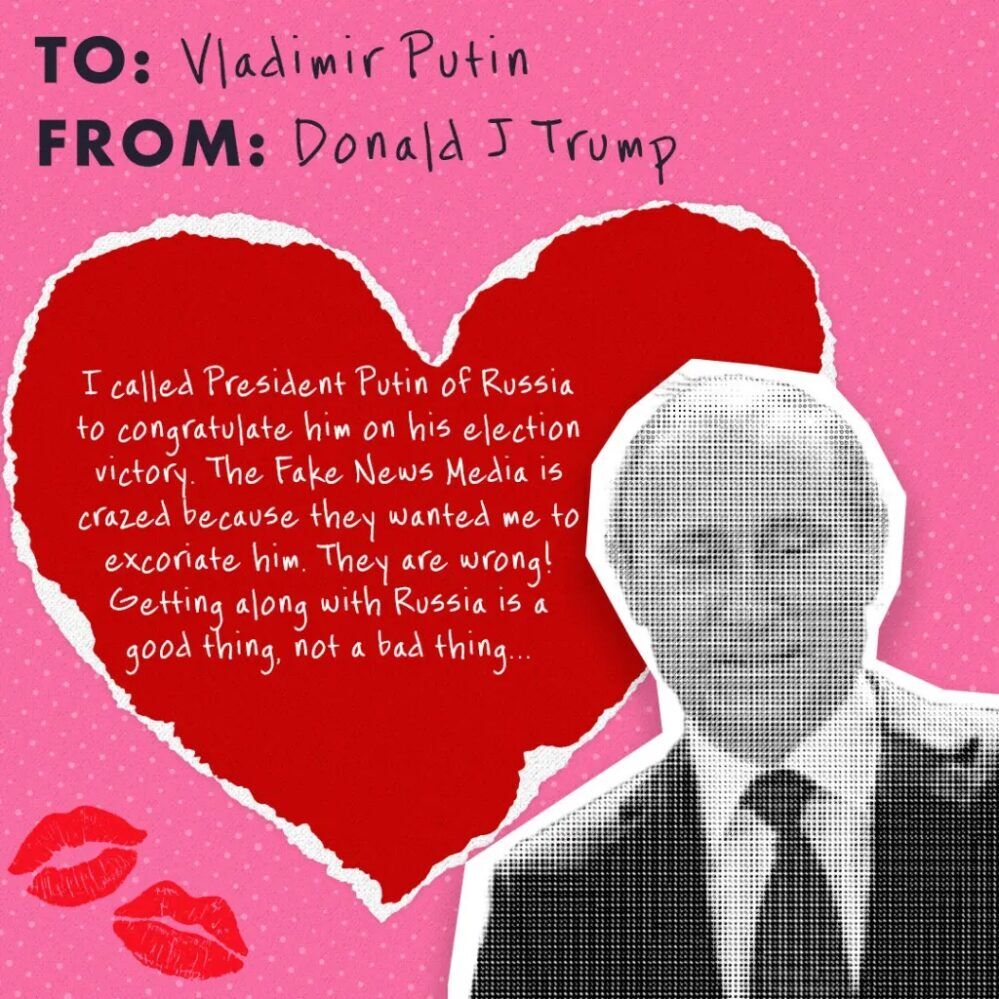 Cartes de Saint-Valentin de Nikki Haley, de l'ancien président Donald Trump aux dirigeants dictatoriaux du monde.