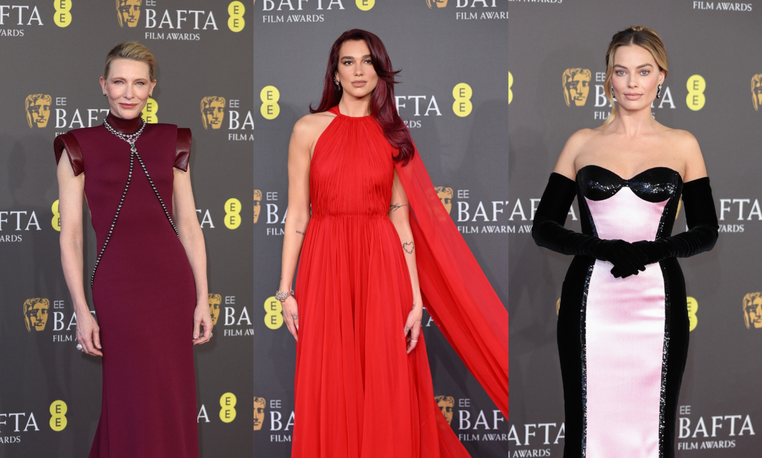 De Gillian Anderson à Ayo Edebiri – les looks les plus gagants des BAFTA 2024 Cate Blanchett, Dua Lipa, Margot Robbie at the 2024 BAFTAs.