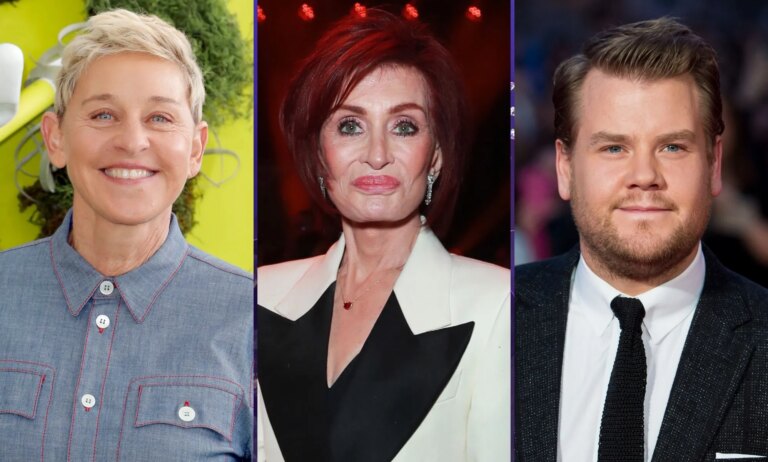 Ellen DeGeneres, Sharon Osbourne and James Corden.