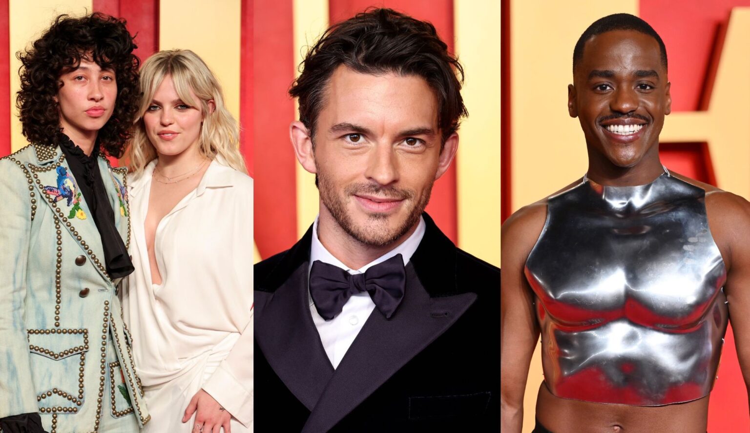 Meilleurs moments queer des Oscars 2024, du tapis rouge aux débuts de Reneé Rapp et Towa Bird Left-right: Towa Bird, Renee Rapp, Jonathan Bailey and Ncuti Gatwa at the 2024 Oscars
