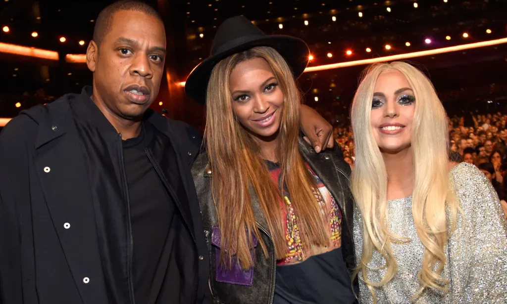 Jay-Z, Beyoncé et Lady Gaga.