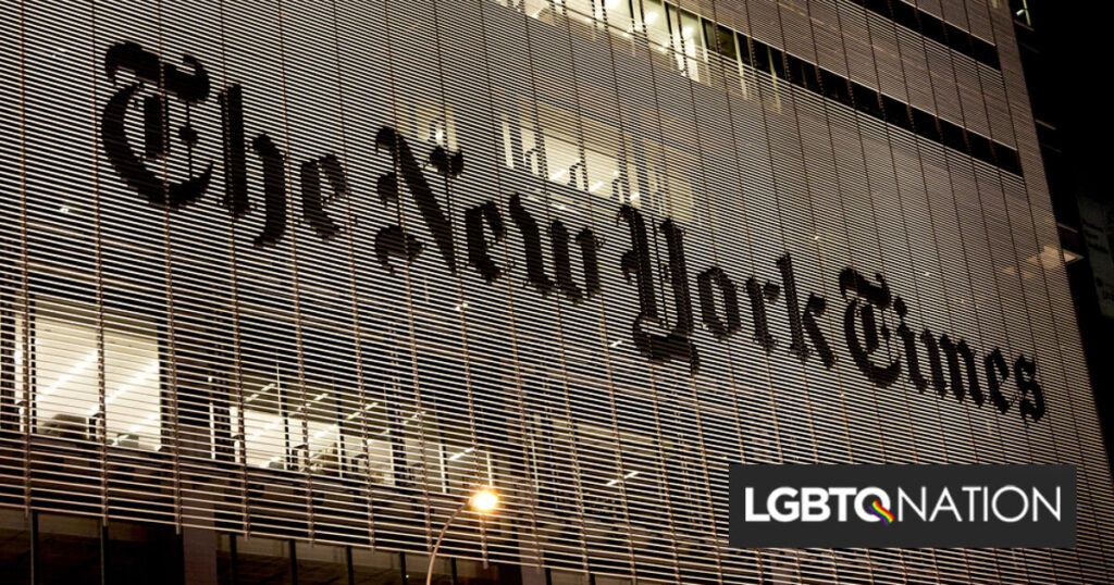 Le New York Times n'a pas cité les personnes trans dans ses articles sur les questions trans dans 60 % des cas Le New York Times n'a pas cité les personnes trans dans ses articles sur les questions trans dans 60 % des cas