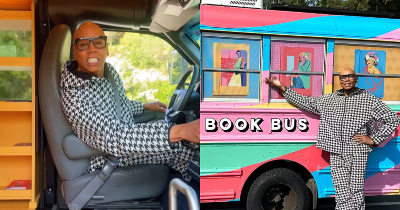 RuPaul contourne les interdictions de livres LGBTQ+ de la meilleure façon : avec un bus de bibliothèque arc-en-ciel géant La star est passionnée par la défense des auteurs LGBTQ+. (@rupaulofficial/Instagram/Allstora)