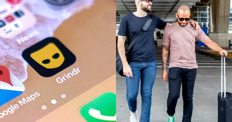 La nouvelle fonctionnalité de voyage de Grindr sert à capturer les vols et les sensations Grindr a un nouveau mode de voyage. (Getty)
