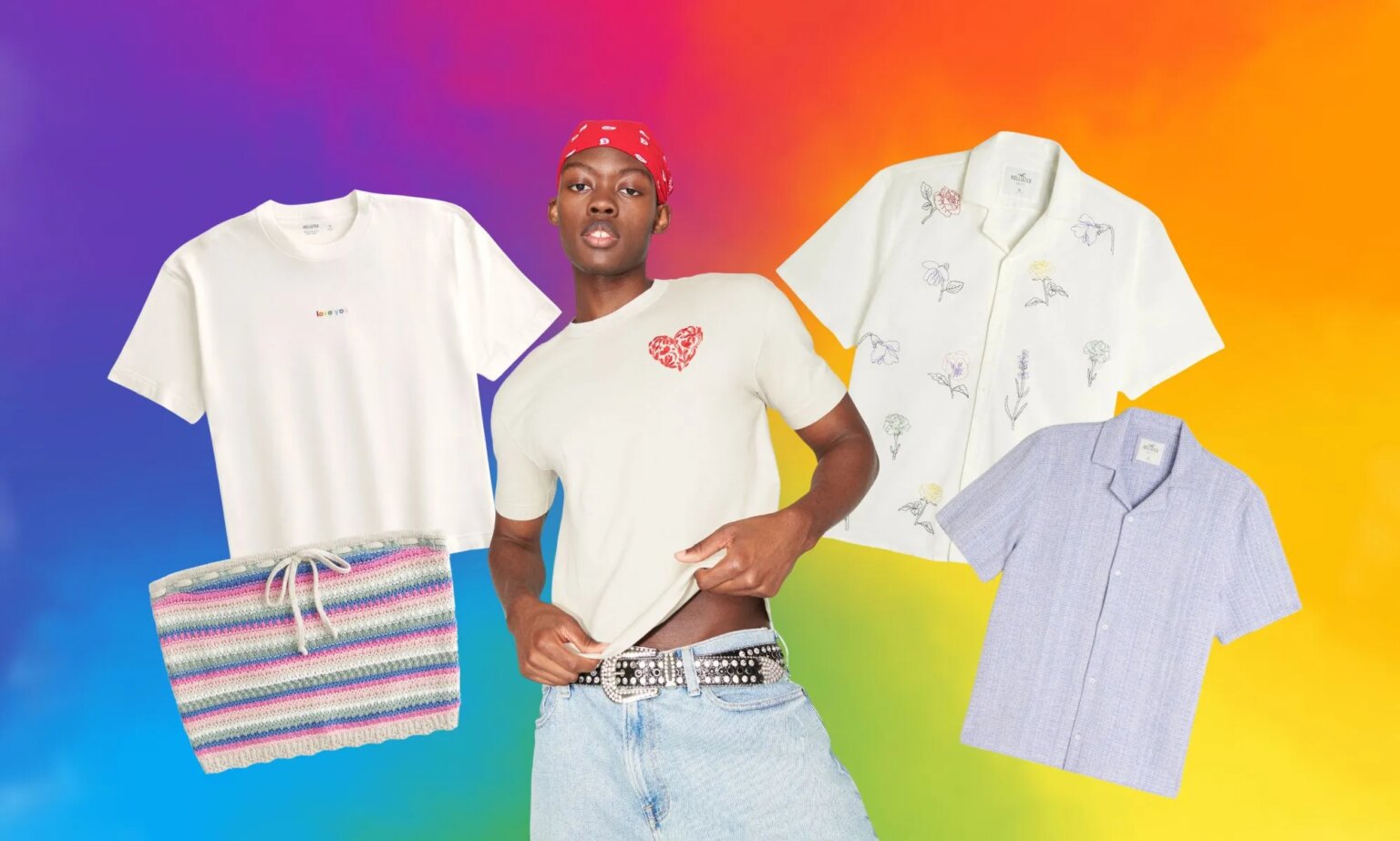 Hollister sort l'édition 2024 de sa collection Pride Hollister has released its 2024 Pride Month collection.