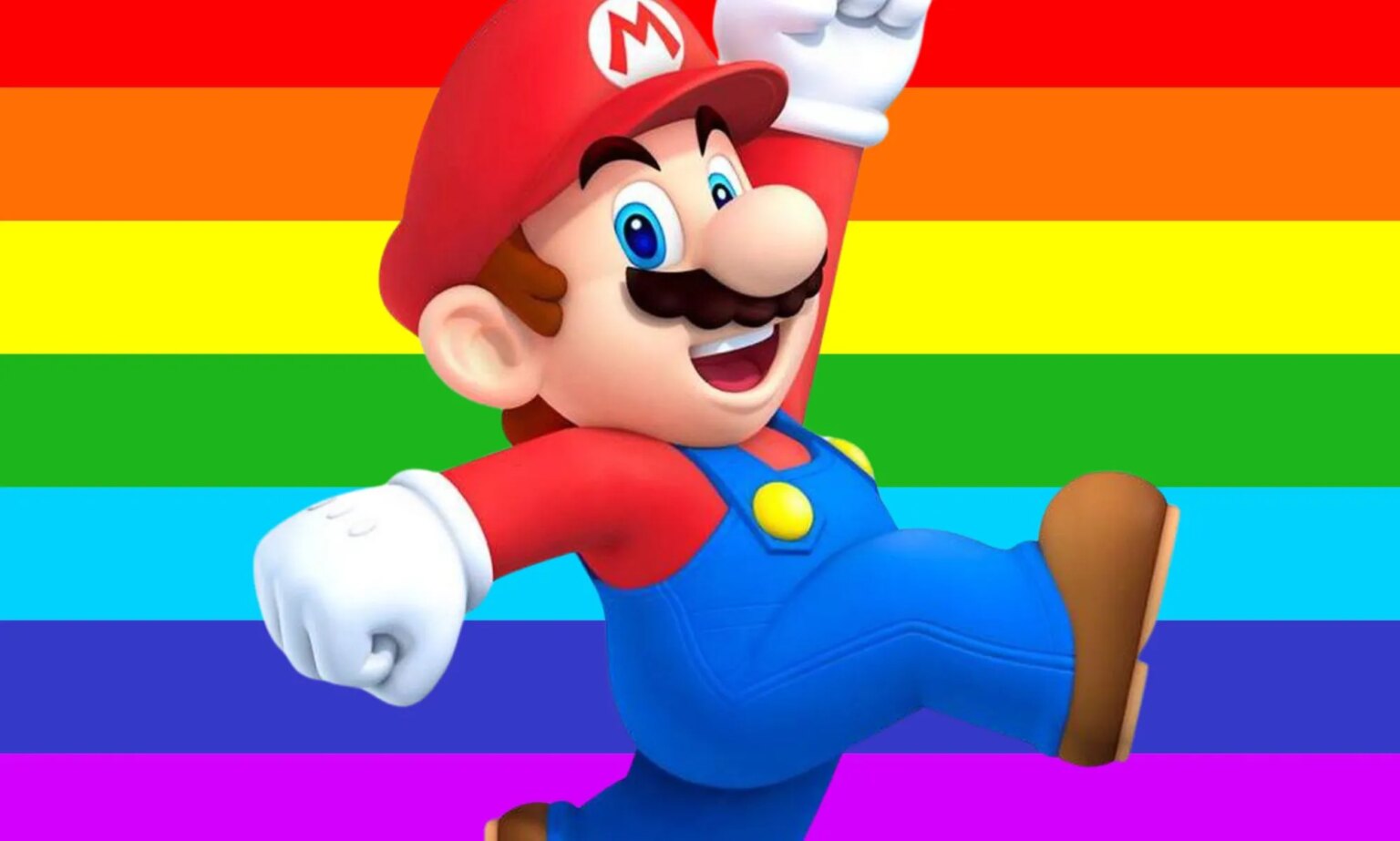 La fonctionnalité d'IA en difficulté de Google rend les personnages de Nintendo gays et trans avec des résultats étonnants A picture of Mario infront of a Pride flag.