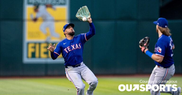 « Straight up Texas » est le slogan du mois de la fierté des Texas Rangers, et un frappeur canalise une icône du sport gay