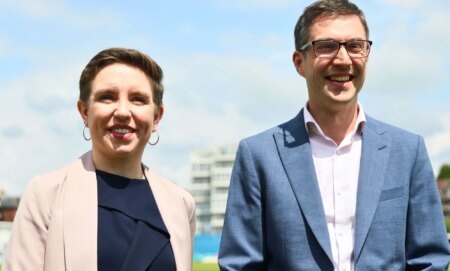 Green Party co-leaders Carla Denyer and Adrian Ramsay.