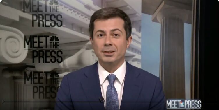 Le secrétaire aux Transports Pete Buttigieg lors de Meet The Press le 17 octobre 2020