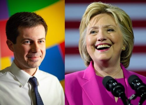 Pete Buttigieg et Hillary Clinton
