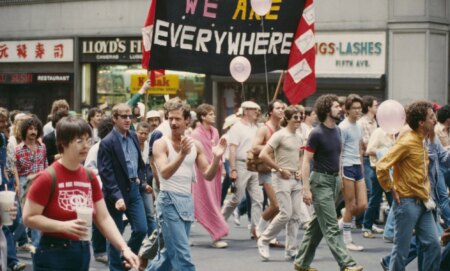 A Pride protest in New York in 1979.