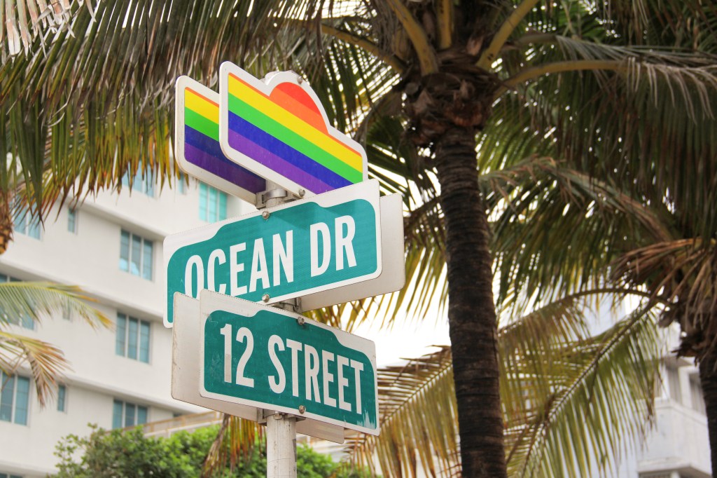 Ocean Drive à Miami Beach, Floride 
