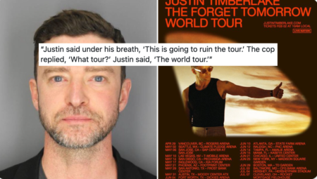 Des mèmes hilarants « cela va gâcher la tournée » inondent Internet après l'arrestation de Justin Timberlake