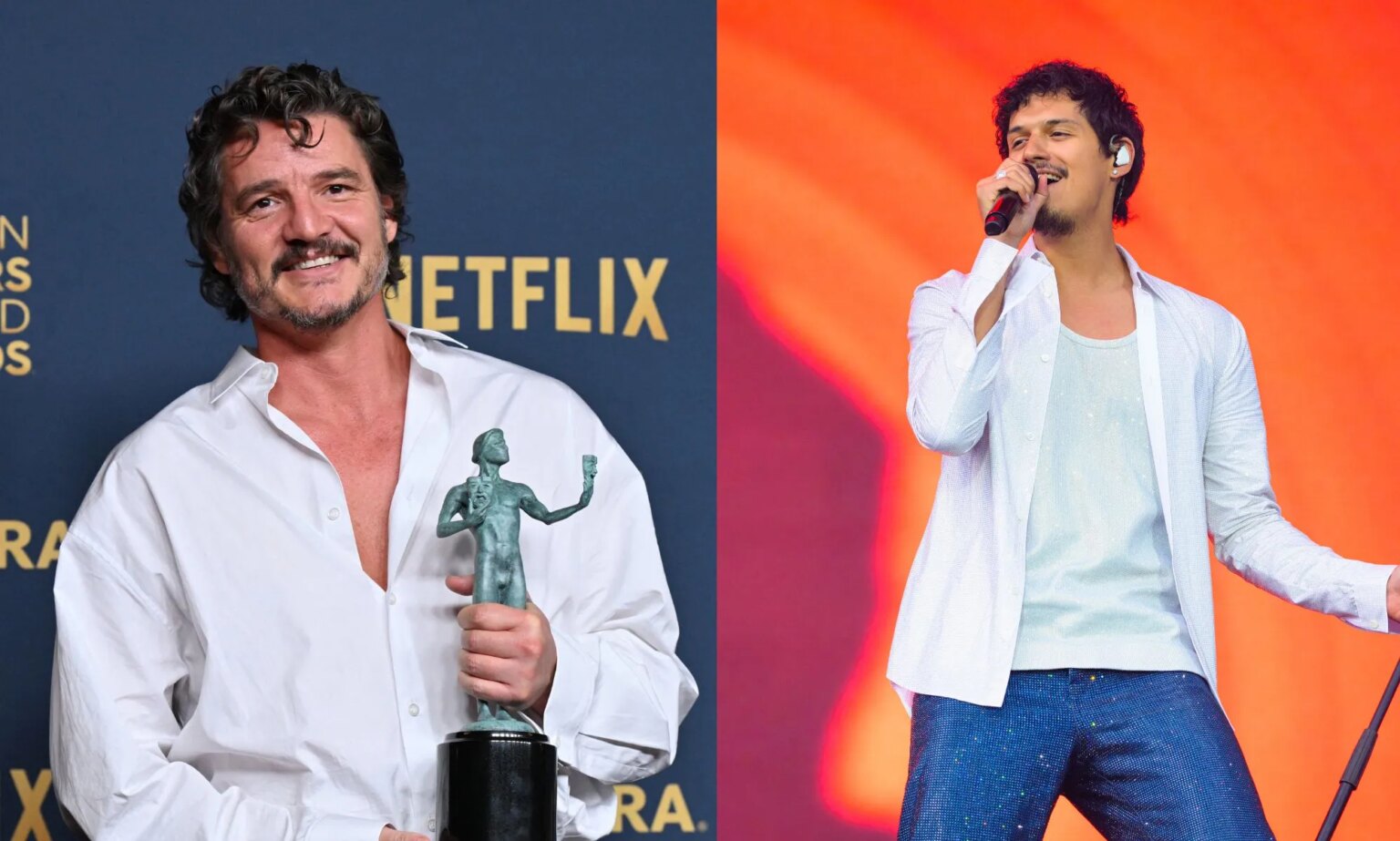 Oui, la nouvelle chanson de Pedro Pascal et Omar Apollo est émouvante, mais non, cela ne veut pas dire qu'ils sortent ensemble Pedro Pascal (left) and Omar Apollo (right)