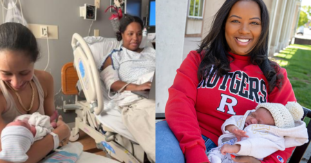 Une étudiante de Rutgers a soutenu sa thèse après avoir accouché. (Tamiah Brevard-Rodriquez/Nick Romanenko/Université Rutgers)