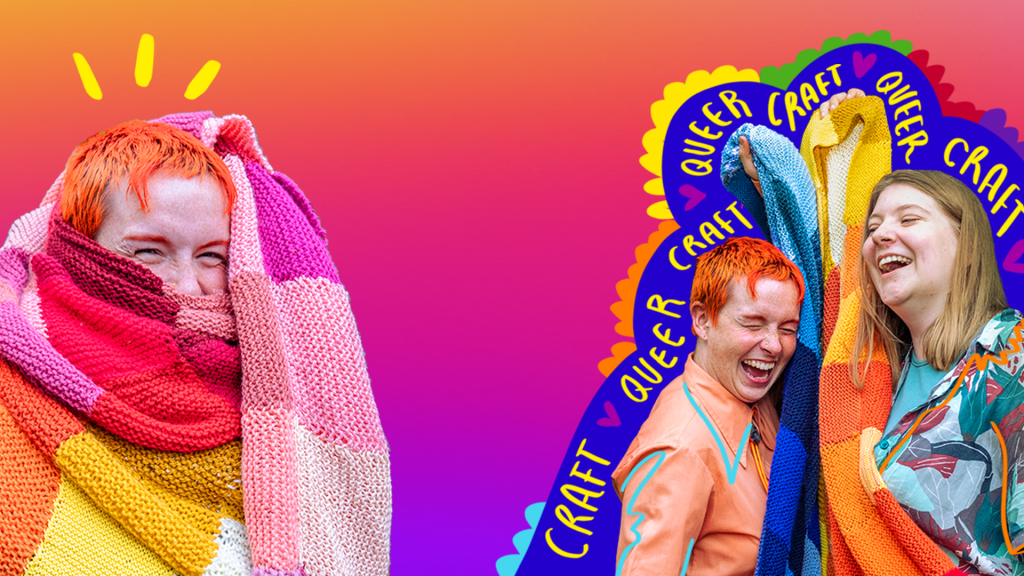 Le fondateur de Queer Craft, Rusty (à gauche et au milieu) et la membre du groupe Freya