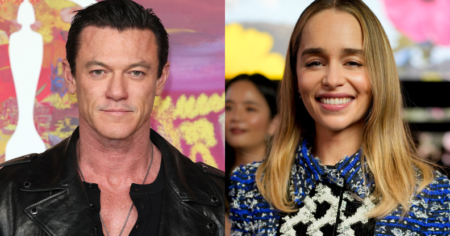 Luke Evans (à gauche) et Emilia Clarke (à droite)