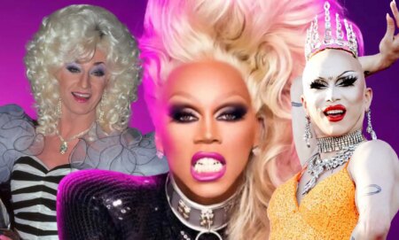 From left to right: Lily Savage, RuPaul and Sasha Velour.