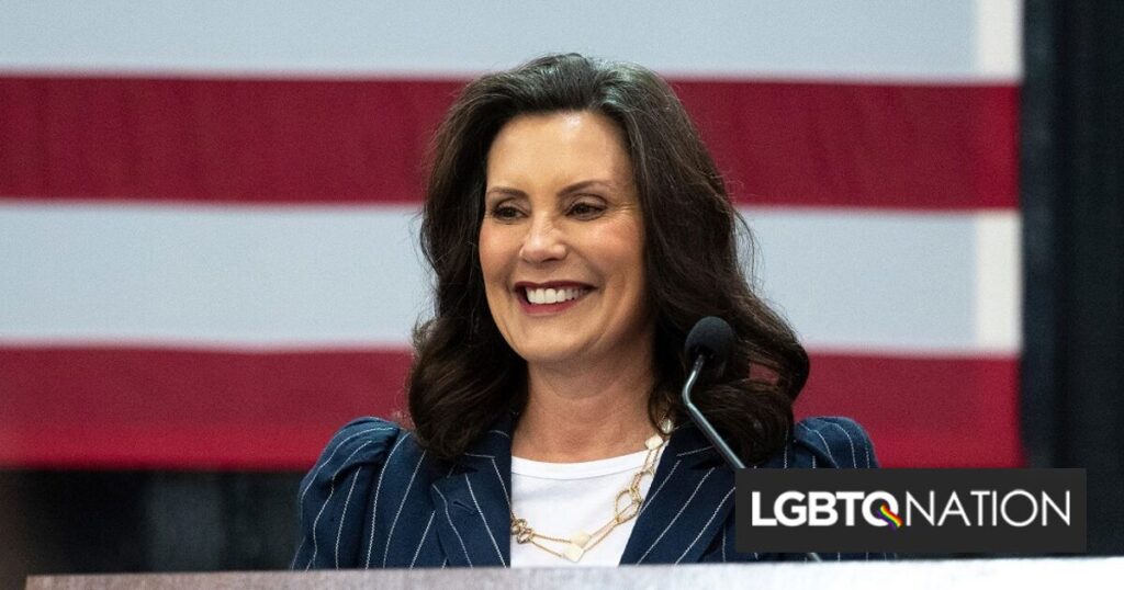 La gouverneure du Michigan, Gretchen Whitmer, signe un projet de loi interdisant la défense contre la « panique gay ou trans » La gouverneure du Michigan, Gretchen Whitmer, signe un projet de loi interdisant la défense contre la « panique gay ou trans »