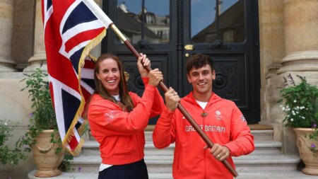 Olympians Tom Daley and Helen Glover chosen as Team GB flag bearers for the 2024 games in Paris