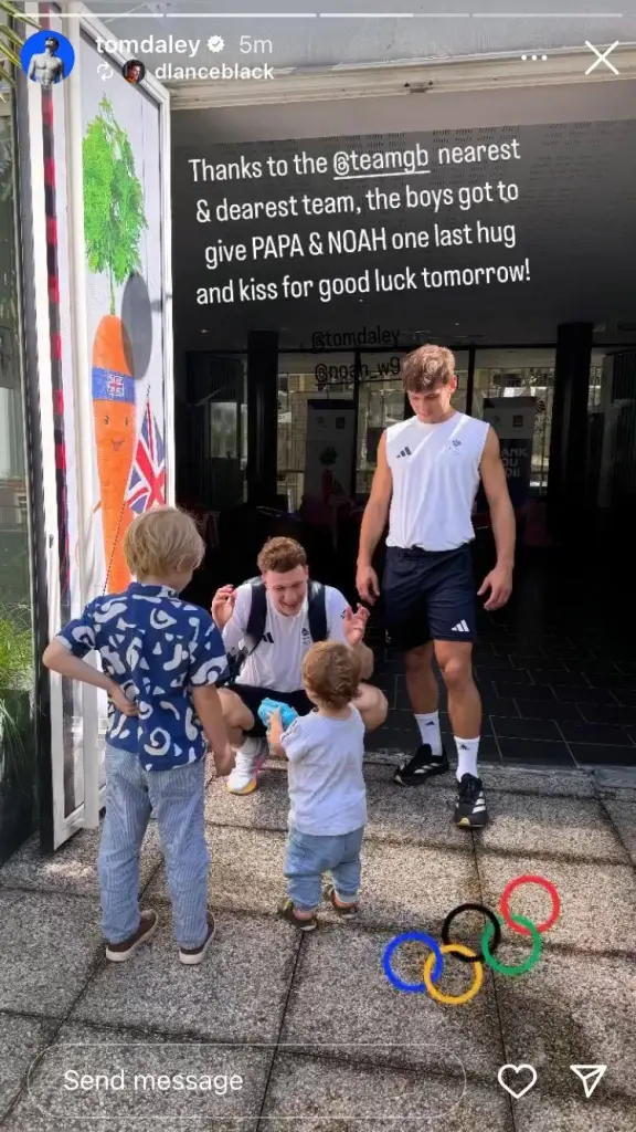 Les athlètes olympiques Tom Daley et Noah Williams parlent aux enfants de Tom Daley.