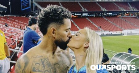La star de la Coupe du monde Out signe le premier « transfert de couple » au monde avec son partenaire