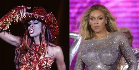 Connie Fleming in Thierry Mugler 1992 cowgirl look and Beyonce.