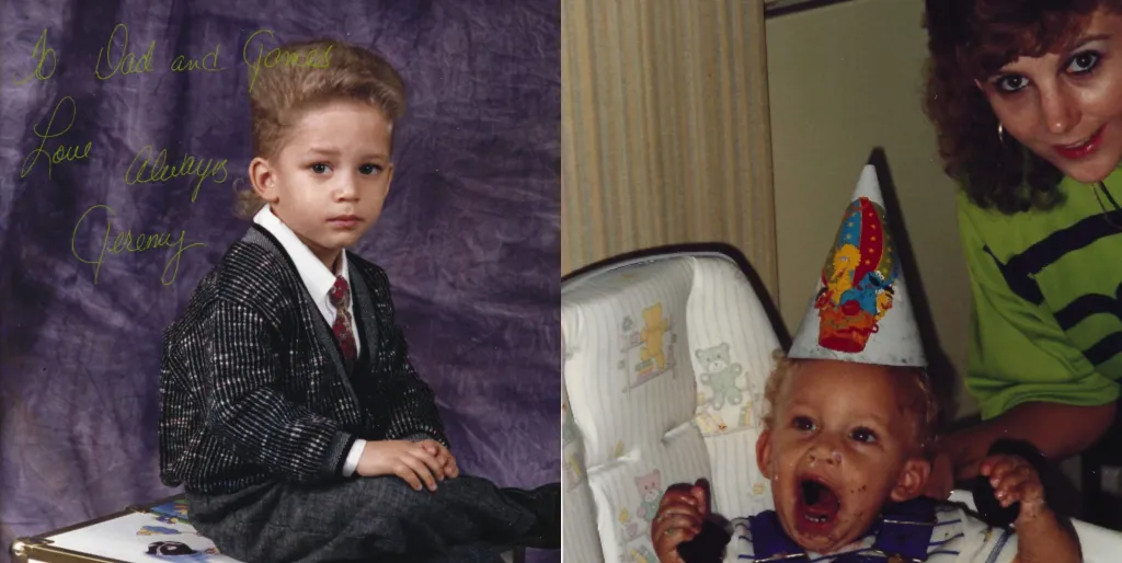 Jeremy McClain enfant, avec sa mère Laurie