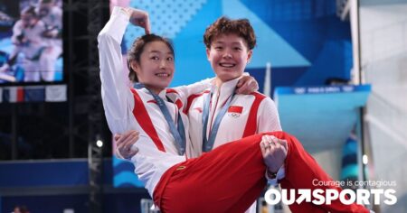 C'est compliqué, mais les fans LGBTQ montrent leur amour pour les stars olympiques chinoises du plongeon Chang et Chen