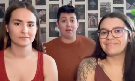 A screenshot of Kaylie, Katie, and Ness.
