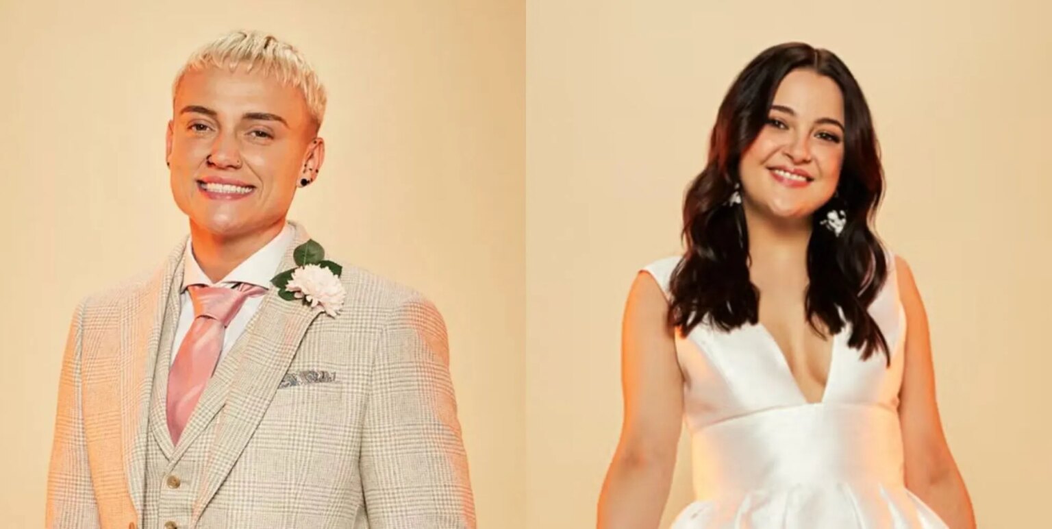 Married At First Sight UK présentera son deuxième couple lesbien dans une nouvelle série Eve (left) and Charlie (right) in promo photos for Married At First Sight UK.