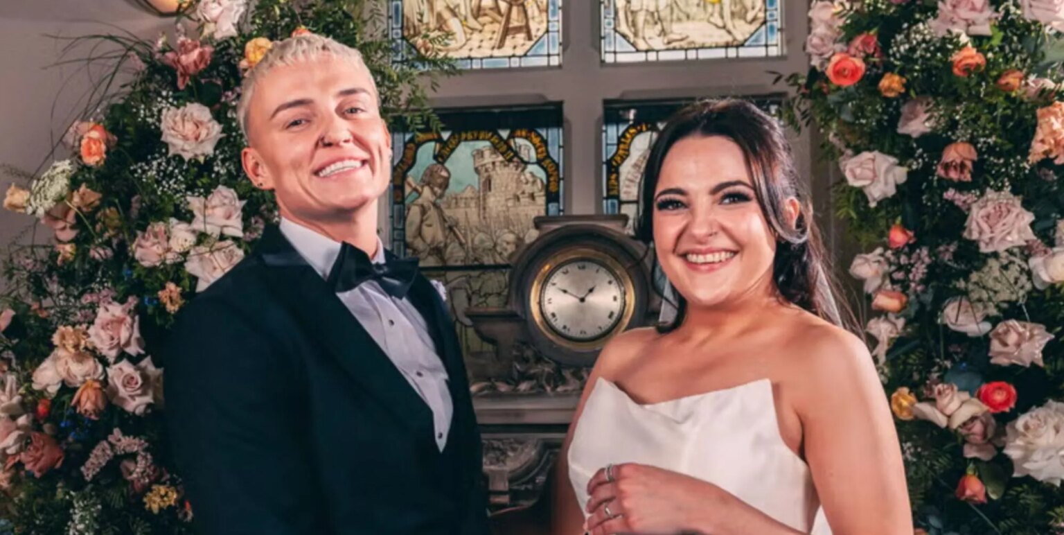 Le couple lesbien de Mariés au premier regard au Royaume-Uni livre un cliffhanger : « Un énorme drapeau rouge » Eve (left) and Charlie (right) got married on MAFS UK.