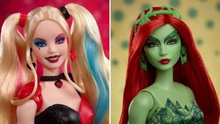 Barbie dolls of Harley Quinn and Poison Ivy (Mattel Creations)
