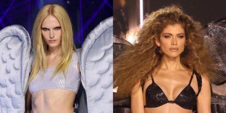 Alex Consani and Valentina Sampaio at the Victoria's Secret Fashion Show.