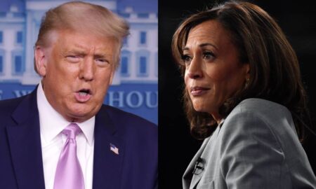 Donald Trump and Kamala Harris