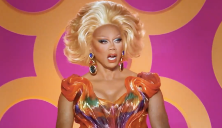 RuPaul reacts to a runway look on RuPaul