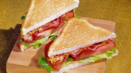 Stock image of a BLT sandwich