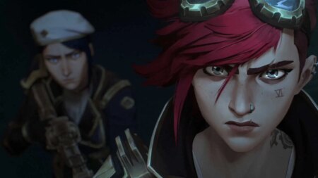 Caitlyn (left) and Vi (right) in Arcane
