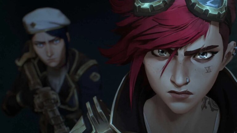 Caitlyn (left) and Vi (right) in Arcane