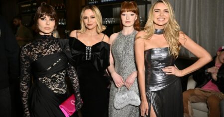 Girls Aloud : (de gauche à droite) Cheryl, Kimberley Walsh, Nicola Roberts et Nadine Coyle