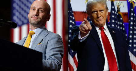 Photo partagée de Stephen Miller et Donald Trump.