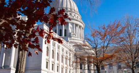 Bâtiment du Capitole de l'État du Wisconsin.