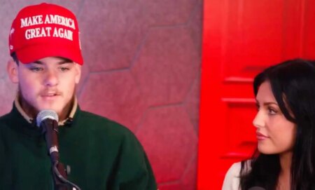MAGA supporters Isabella and Josiah Moody.